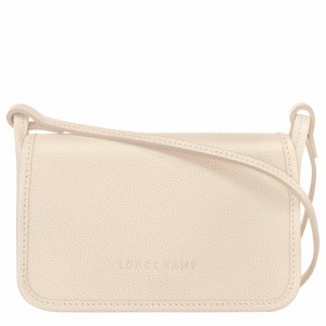 Clutch Longchamp Le FOULONNÉ XS Femme Blanche Soldes | 10133021555