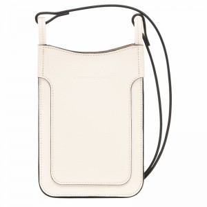 Coque Longchamp Le FOULONNÉ Femme Blanche Soldes | 34200HFI037