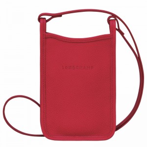 Coque Longchamp Le FOULONNÉ Femme Rouge Soldes | 34200021C39