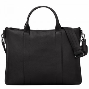 Mallette Longchamp 3D Femme Noir Soldes | 10237HCV001