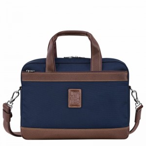 Mallette Longchamp Boxford S Homme Bleu Soldes | L1486080127