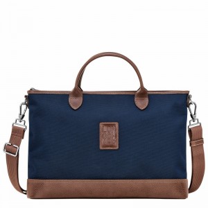 Mallette Longchamp Boxford S Homme Bleu Soldes | 20032080127-