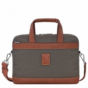 Mallette Longchamp Boxford S Homme Marron Soldes | L1486080042