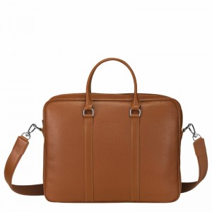 Mallette Longchamp Le FOULONNÉ S Homme Caramel Soldes | L2122021F72-