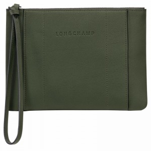 Pochettes Longchamp 3D Homme Kaki Soldes | 30032HCV292-