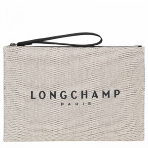 Pochettes Longchamp Essential Femme Blanche Soldes | 34136HSG037