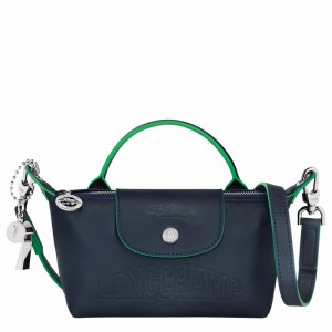 Pochettes Longchamp Le Pliage Xtra XS Femme Bleu Marine Soldes | 34205HEY556