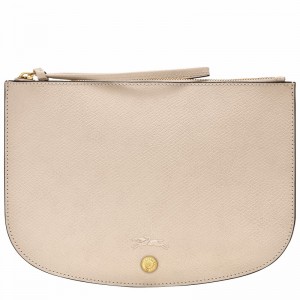 Pochettes Longchamp ÉPURE Femme Blanche Soldes | 10250HYZ555