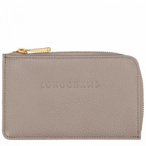 Porte-Carte Longchamp Le FOULONNÉ Femme Grise Soldes | 30036021P55