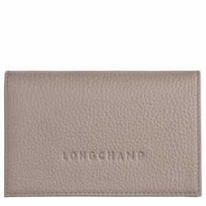 Porte-Carte Longchamp Le FOULONNÉ Femme Grise Soldes | L3243021P55