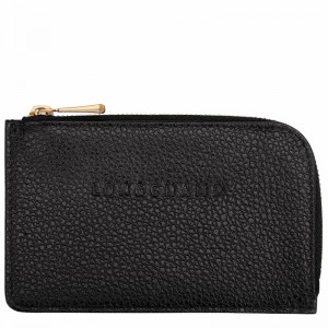 Porte-Carte Longchamp Le FOULONNÉ Femme Noir Soldes | 30036021001