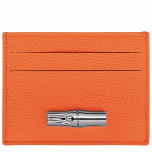 Porte-Carte Longchamp Le Roseau Femme Orange Soldes | L3218HFP017