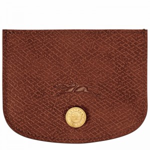 Porte-Carte Longchamp ÉPURE Femme Marron Soldes | 30031HYZ035