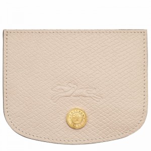 Porte-Carte Longchamp ÉPURE Homme Blanche Soldes | 30031HYZ555-