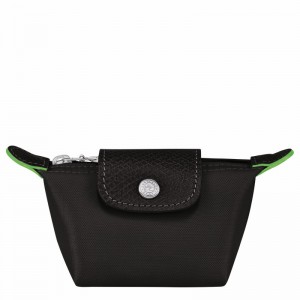 Porte-Monnaie Longchamp Le Pliage Green Femme Noir Soldes | 30016919001