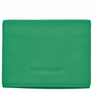 Portefeuilles Longchamp Le FOULONNÉ Femme Vert Soldes | 30021021129