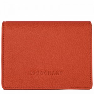 Portefeuilles Longchamp Le FOULONNÉ Femme Orange Soldes | 30021021685