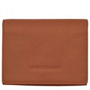 Portefeuilles Longchamp Le FOULONNÉ Femme Caramel Soldes | 30021021121