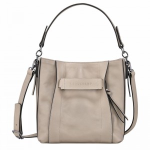 Sac Bandoulière Longchamp 3D S Femme Grise Soldes | 10215HCV299