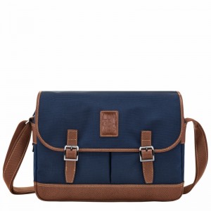 Sac Bandoulière Longchamp Boxford L Homme Bleu Soldes | L2824080127