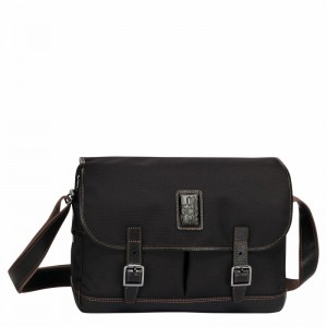 Sac Bandoulière Longchamp Boxford L Homme Noir Soldes | L2824080001