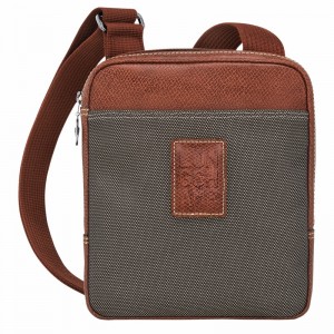 Sac Bandoulière Longchamp Boxford XS Homme Marron Soldes | L1712080042-