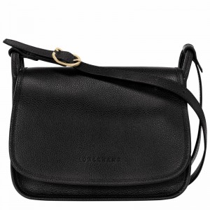 Sac Bandoulière Longchamp Le FOULONNÉ M Femme Noir Soldes | 10135021001