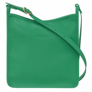 Sac Bandoulière Longchamp Le FOULONNÉ M Femme Vert Soldes | 10140021129