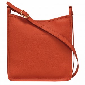 Sac Bandoulière Longchamp Le FOULONNÉ M Femme Orange Soldes | 10140021685