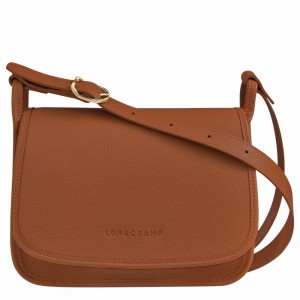 Sac Bandoulière Longchamp Le FOULONNÉ M Femme Caramel Soldes | 10135021121