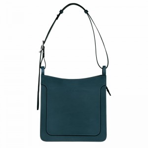 Sac Hobo Longchamp Le FOULONNÉ S Femme Bleu Soldes | 10272HFI806