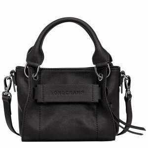 Sac a Main Longchamp 3D XS Femme Noir Soldes | 10254HCV001