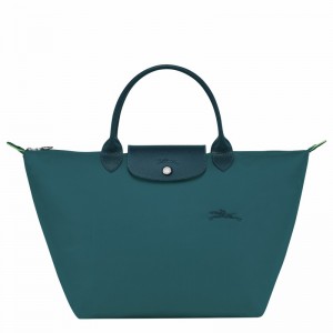 Sac a Main Longchamp Le Pliage Green M Femme Paon Soldes | L1623919P89