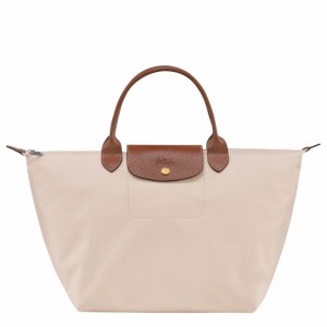 Sac a Main Longchamp Le Pliage Original M Femme Blanche Soldes | L1623089P71