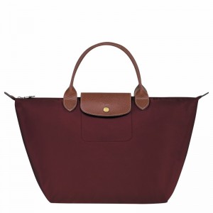 Sac a Main Longchamp Le Pliage Original M Femme Bordeaux Soldes | L1623089P87