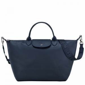 Sac a Main Longchamp Le Pliage Xtra L Femme Bleu Marine Soldes | 10201987556