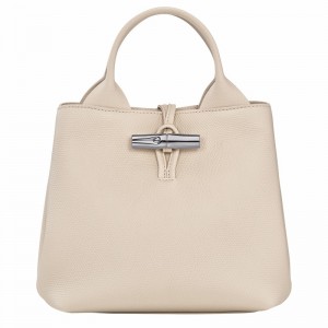 Sac a Main Longchamp Le Roseau S Femme Blanche Soldes | 10273HFP555