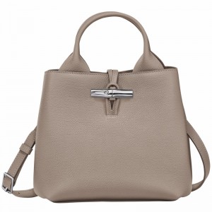 Sac a Main Longchamp Le Roseau S Femme Grise Soldes | 10273HFP266