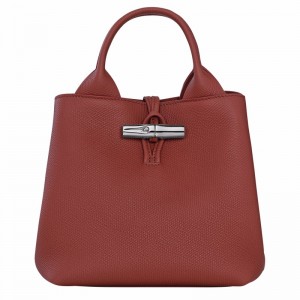 Sac a Main Longchamp Le Roseau S Femme Marron Soldes | 10273HFP404