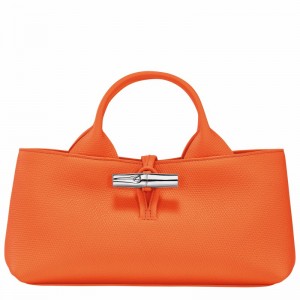 Sac a Main Longchamp Le Roseau S Femme Orange Soldes | 10280HFP017