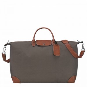 Sac de Voyage Longchamp Boxford M Homme Marron Soldes | L1625080042-