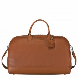 Sac de Voyage Longchamp Le FOULONNÉ M Femme Caramel Soldes | L1302021F72