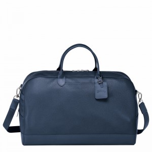 Sac de Voyage Longchamp Le FOULONNÉ M Femme Bleu Marine Soldes | L1302021556