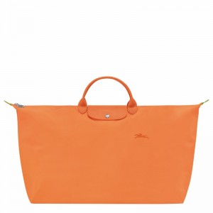 Sac de Voyage Longchamp Le Pliage Green M Femme Orange Soldes | L1625919P54