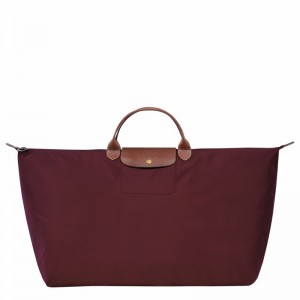 Sac de Voyage Longchamp Le Pliage Original M Homme Bordeaux Soldes | L1625089P87-