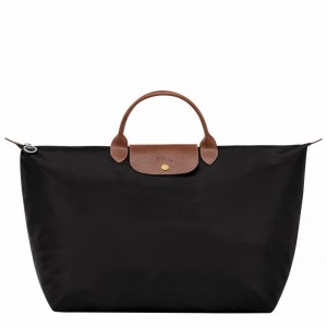 Sac de Voyage Longchamp Le Pliage Original S Homme Noir Soldes | L1624089001-