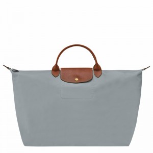 Sac de Voyage Longchamp Le Pliage Original S Femme Grise Soldes | L1624089P80