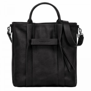 Sacs Fourre Tout Longchamp 3D L Femme Noir Soldes | 20052HCV001