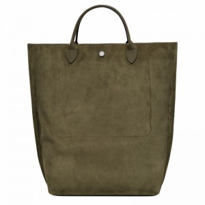 Sacs Fourre Tout Longchamp Cabas Longchamp M Femme Kaki Soldes | 10277HFO292