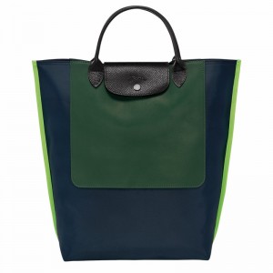 Sacs Fourre Tout Longchamp Cabas Longchamp M Femme Bleu Marine Soldes | 10264093006